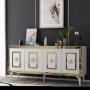 HANAH HOME Komoda Karya White Gold - slika 2