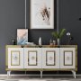 HANAH HOME Komoda Karya White Gold - slika 1