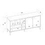 HANAH HOME Komoda Elegan Sapphire Oak - slika 4