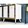HANAH HOME Komoda Bare White Gold - slika 3