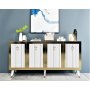 HANAH HOME Komoda Bare White Gold - slika 1