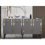 HANAH HOME Komoda Doruk Anthracite Gold - slika 1