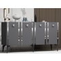 HANAH HOME Komoda Doruk Anthracite Silver - slika 2