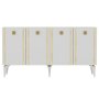 HANAH HOME Komoda Doruk White Gold - slika 4