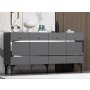 HANAH HOME Komoda Ipek Anthracite Silver - slika 2