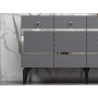 HANAH HOME Komoda Ipek Anthracite Silver - slika 3