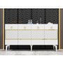 HANAH HOME Komoda Ipek White Gold - slika 1