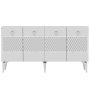 HANAH HOME Komoda Ipek White Silver - slika 4