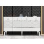 HANAH HOME Komoda Ipek White Silver - slika 1