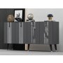 HANAH HOME Komoda Isil Anthracite Silver - slika 2