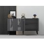 HANAH HOME Komoda Isil Anthracite Silver - slika 3