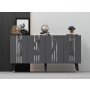 HANAH HOME Komoda Isil Anthracite Silver - slika 1