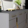 HANAH HOME Komoda Moda Anthracite Gold - slika 3