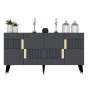 HANAH HOME Komoda Moda Anthracite Gold - slika 5