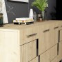 HANAH HOME Komoda Moda Sapphire Oak Silver - slika 3