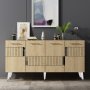 HANAH HOME Komoda Moda Sapphire Oak Silver - slika 1