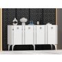 HANAH HOME Komoda Doruk White Silveer - slika 2