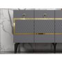 HANAH HOME Komoda Ipek Anthracite Gold - slika 3