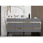 HANAH HOME Komoda Ipek Anthracite Gold - slika 1