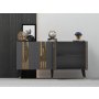 HANAH HOME Komoda Isil Anthracite Gold - slika 3