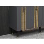 HANAH HOME Komoda Isil Anthracite Gold - slika 4
