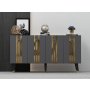 HANAH HOME Komoda Isil Anthracite Gold - slika 1