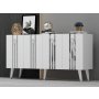 HANAH HOME Komoda Isil White Silver - slika 2