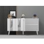 HANAH HOME Komoda Isil White Silver - slika 3