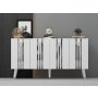HANAH HOME Komoda Isil White Silver - slika 1