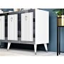 HANAH HOME Komoda Bare White Silver - slika 2