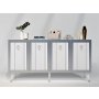 HANAH HOME Komoda Bare White Silver - slika 4