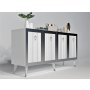 HANAH HOME Komoda Bare White Silver - slika 5