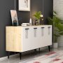 HANAH HOME Komoda Asimo Sapphire Oak White - slika 3