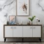HANAH HOME Komoda Selen Walnut White - slika 1