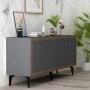 HANAH HOME Komoda Selen Anthracite Walnut - slika 4