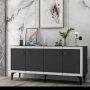HANAH HOME Komoda Selen Anthracite White - slika 2