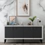 HANAH HOME Komoda Selen Anthracite White - slika 1