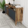 HANAH HOME Komoda Milan 160 Walnut Anthracite - slika 3
