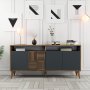 HANAH HOME Komoda Milan 160 Walnut Anthracite - slika 1