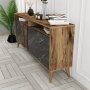 HANAH HOME Komoda Milan 160 Walnut Black Marble - slika 3