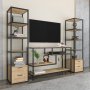 HANAH HOME TV polica Robbins Black Oak - slika 2