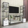 HANAH HOME TV polica Robbins Black White - slika 2