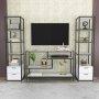 HANAH HOME TV polica Robbins Black White - slika 1