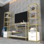 HANAH HOME TV polica Robbins - Gold White - slika 4