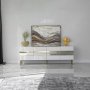 HANAH HOME TV polica Leon White Gold - slika 1