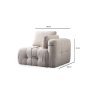 Atelier del Sofa Amaris 1R Beige 1-Seat Sofa - slika 2