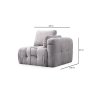 Atelier del Sofa Amaris 1R Light Grey 1-Seat Sofa - slika 2