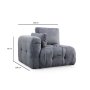 Atelier del Sofa Amaris L1 Grey 1-Seat Sofa - slika 2