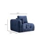 Atelier del Sofa Amaris L1 Navy Blue 1-Seat Sofa - slika 2