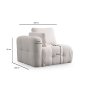 Atelier del Sofa Amaris L1 White 1-Seat Sofa - slika 2